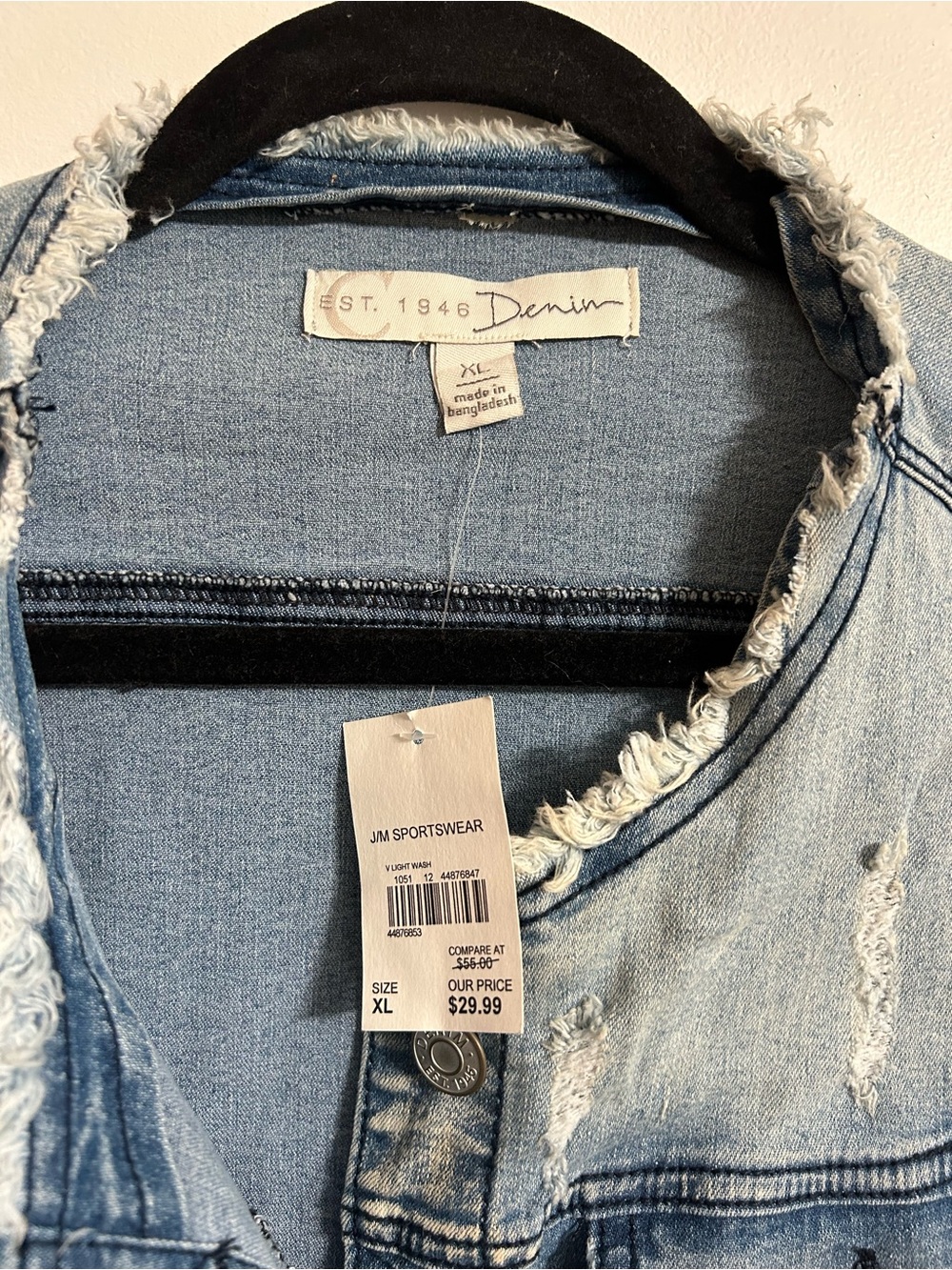 Cato Light Blue Distressed Denim Jacket - Picture 5 of 9